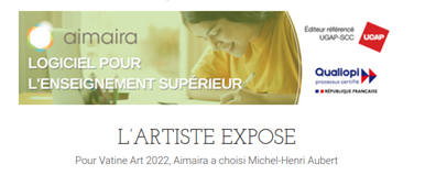 michel-henri aubert exposition dans les salles de la ste aimaira en 2022