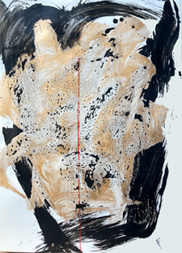 Taurus dessin trois encres 